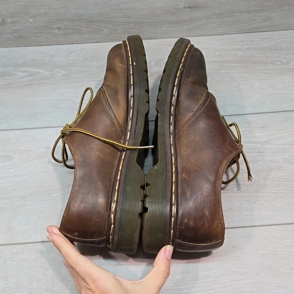Vintage Doc Dr.Martens Mens Leather Oxford Chunky Tractor shoes sz UK 9 US M 10